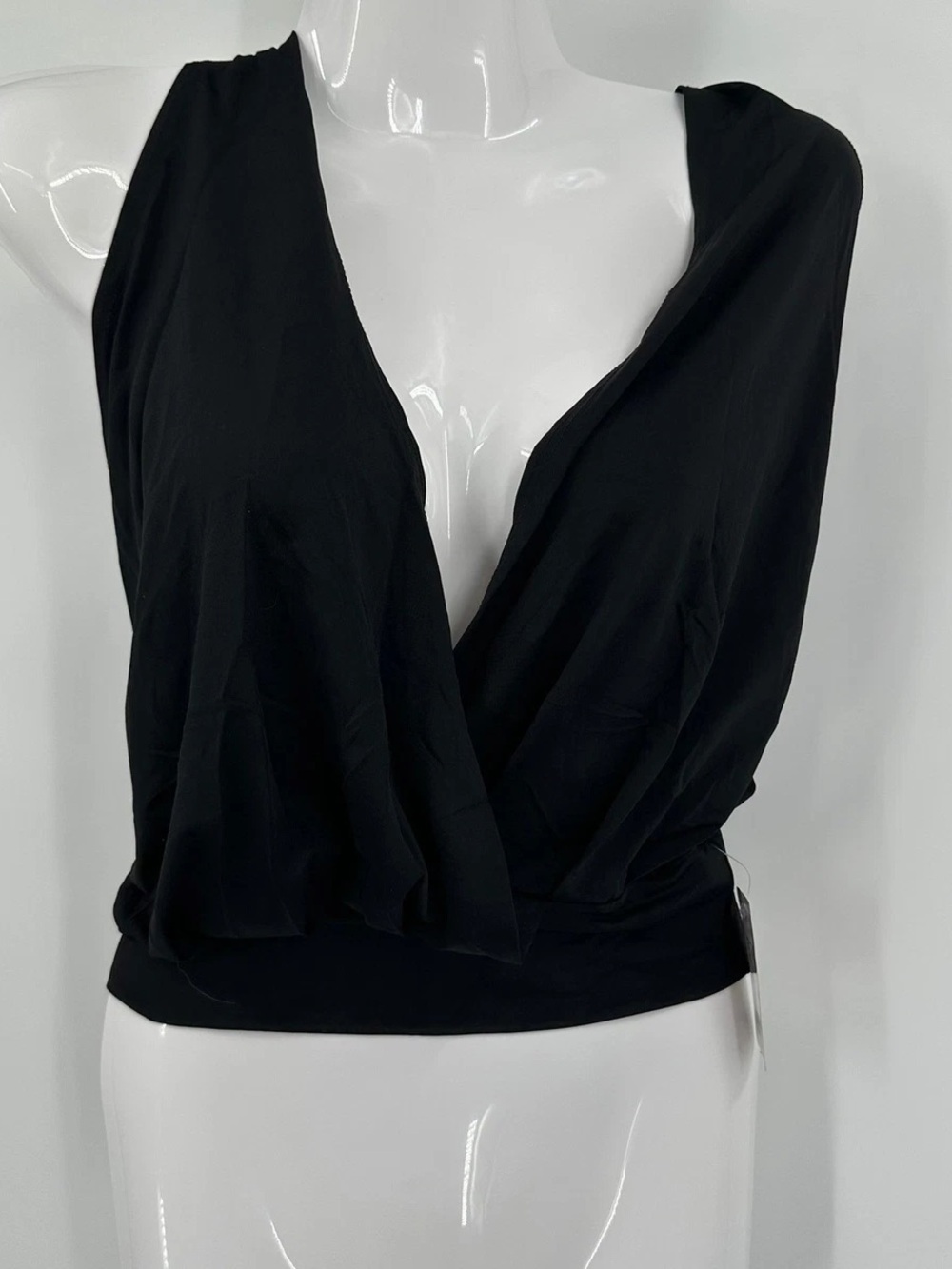 Dynamite Black Draped Wrap Camisole